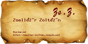 Zsellér Zoltán névjegykártya